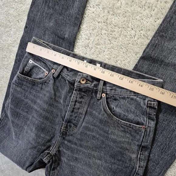 Taylor Stitch Selvedge Jeans Mens 30/34 Faded Black Slim Straight 80s Rock Punk